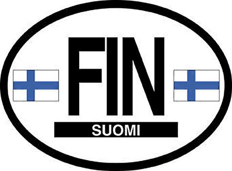 Finland Oval Auto Decal